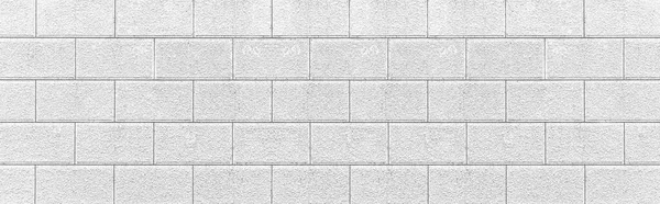 Panorama Outdoor Biały Kamień Blok Ściana Bezszwowe Tło Wzór Tekstury — Zdjęcie stockowe