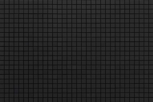 Černá Mozaika Stěna Dlaždice Vzor Bezešvé Pozadí — Stock fotografie