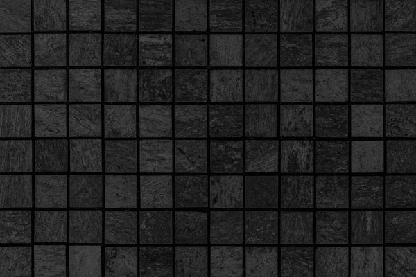 Μαύρο Ψηφιδωτό Μοτίβο Πλακιδίων Τοίχου Και Αδιάλειπτη Φόντο — Φωτογραφία Αρχείου