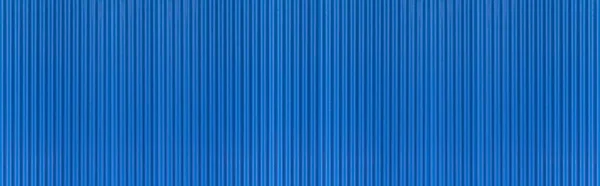 Panorama Fondo Metallo Ondulato Blu Superficie Della Struttura Acciaio Zincato — Foto Stock