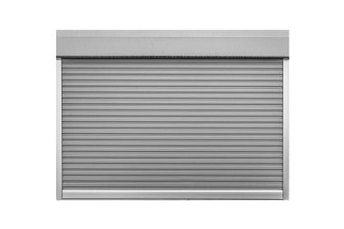 Beyaz arka planda izole edilmiş gümüş metal kapı kapağı.