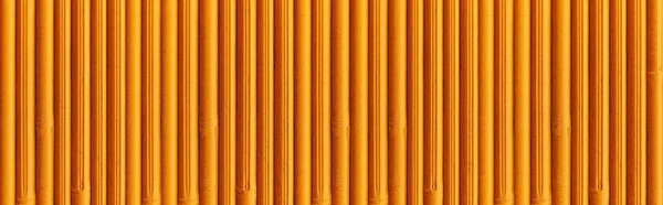 Panorama Bambuvägg Eller Bambustaket Konsistens Gamla Brun Ton Naturliga Bambu — Stockfoto