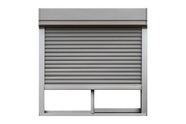 Beyaz arka planda izole edilmiş gümüş metal kapı kapağı.