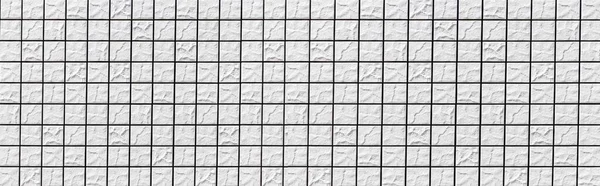 Beyaz Mozaik Duvar Kiremit Deseni Pürüzsüz Arkaplan — Stok fotoğraf