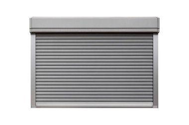 Beyaz arka planda izole edilmiş gümüş metal kapı kapağı.