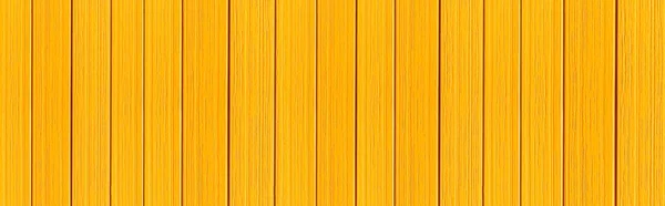木製の板のパノラマ黄色の木材の質感の背景 — ストック写真