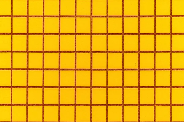 Amarelo Mosaico Parede Azulejo Padrão Fundo Sem Costura Parede Telha — Fotografia de Stock