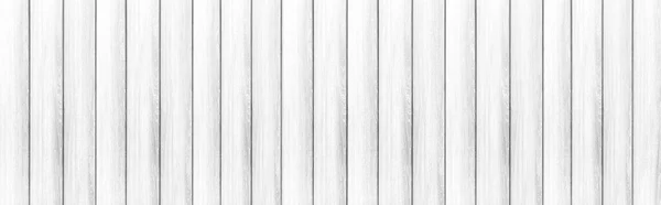 Panorama Wood Plank White Timber Texture Background Vintage Table Plywood — Stock Photo, Image