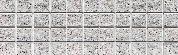 Panorama Pedra Branca Bloco Parede Sem Costura Fundo Textura Padrão — Fotografia de Stock