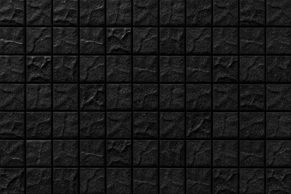 Mosaico Negro Patrón Azulejo Pared Fondo Sin Costuras — Foto de Stock