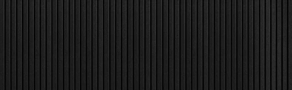 Panorama Black Corrugated Metal Background Texture Surface Galvanize Steel — Stock Photo, Image