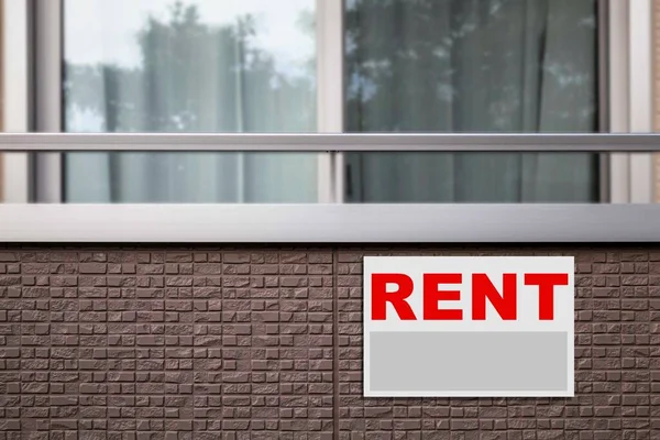 Rental Real Estate Sign Front House — Stock Photo, Image