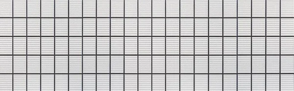 Panorama Białego Kamienia Bloku Ściany Bezszwowe Tło Wzór Tekstury — Zdjęcie stockowe