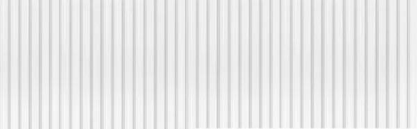 Panorama Bílého Vlnitého Kovu Pozadí Povrchu Textury Nebo Pozinkované Oceli — Stock fotografie