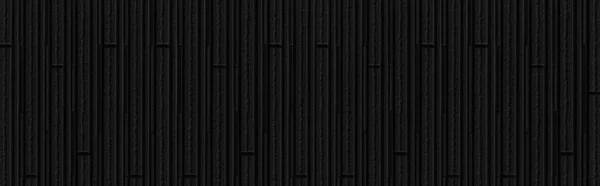 Πανόραμα Του Σύγχρονου Μαύρου Πέτρινου Τοίχου Ρίγες Υφή Και Αδιάλειπτη — Φωτογραφία Αρχείου