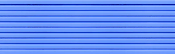 Panorama of Blue Corrugated metal background and texture surface or galvanize steel