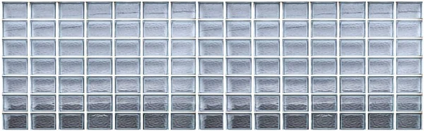 Panorama White Glass Block Wall Seamless Background Texture — Stock Photo, Image