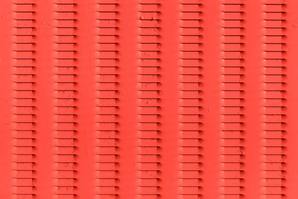 Red Corrugated Fém Háttér Textúra Felület Vagy Horganyzott Acél — Stock Fotó