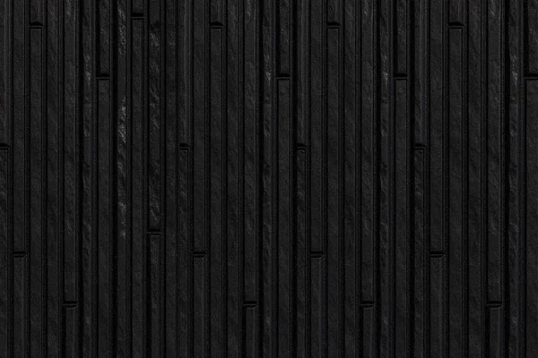 具有条纹纹理和无缝背景的现代黑色石墙 — 图库照片