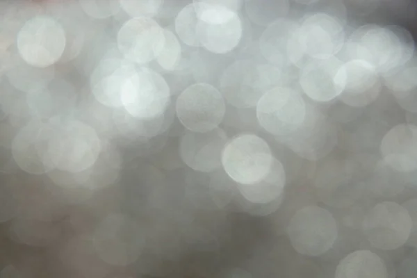 Silver Glittrande Christmas Lights Bokeh Suddig Abstrakt Bakgrund — Stockfoto