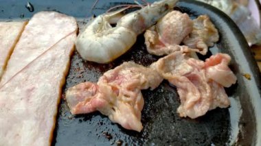 Tay tarzında Mookata Tayland Barbekü Izgara tava