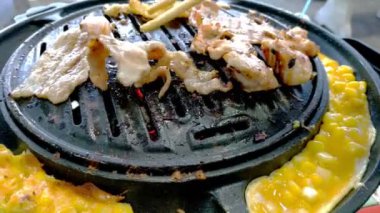Tay tarzında Mookata Tayland Barbekü Izgara tava