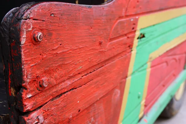 Retro Antik Abstrak Bus Transportasi Umum Lokal Dicat — Stok Foto