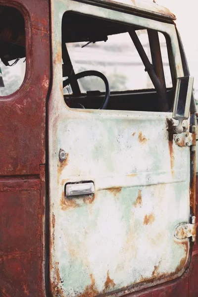 Close Van Detail Rusty Vintage Oude Auto — Stockfoto