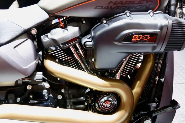 Bangkok Tajlandia Marca 2019 Motor Bike Szczegółowo Harley Davidson Motocykl — Zdjęcie stockowe