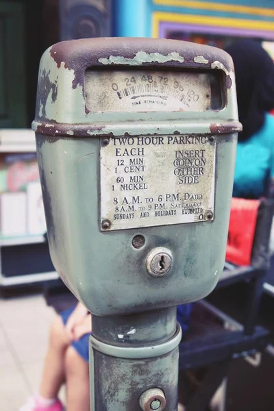 Cerca Del Viejo Parquímetro Vintage Calle — Foto de Stock