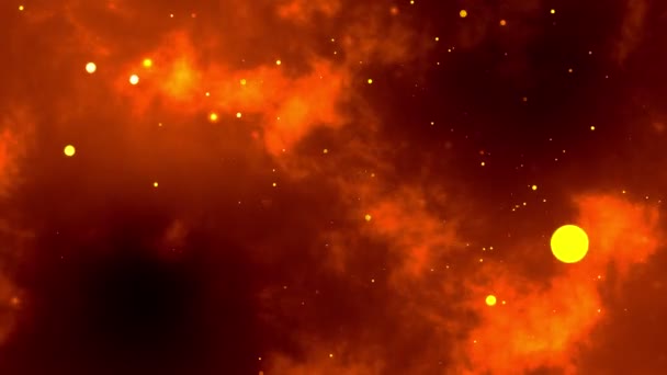 Abstrait Gold Glitter Bokeh Particles Fire Background Animation — Video