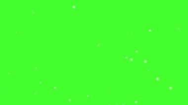 Güzel animasyon Yeşil ekran arka plan üzerinde yalıtılmış düşen kar