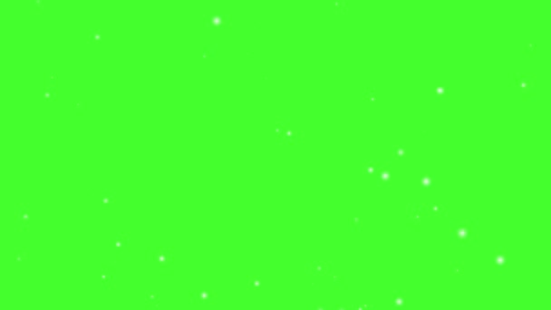 美丽的动画 在绿屏背景上孤立的降雪 — 图库视频影像