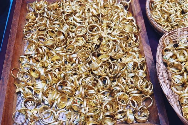 Acessórios Ouro Luxo Estilo Tailandês Antigo Com Mulher Casamento — Fotografia de Stock