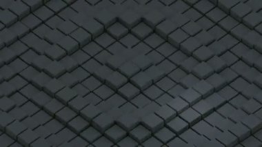 küpler yüzey sallayarak. Döngü yukarı ve aşağı animasyon 3d arka plan hareketli