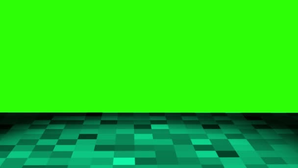 Animado Pixelated Bucle Pantalla Verde Fondo — Vídeo de stock