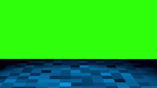 Animated Pixelated Loop Green Screen Background — Stock Video