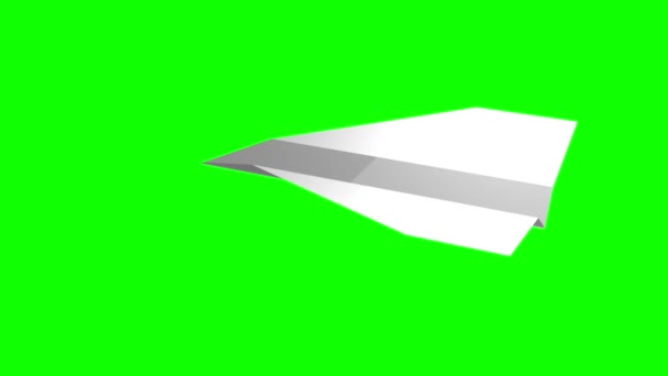 Biały Papier Samolot Latające Tło Model Animacja — Wideo stockowe