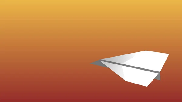 Vit Papper Plan Flygande Bakgrund Modell Animation — Stockfoto