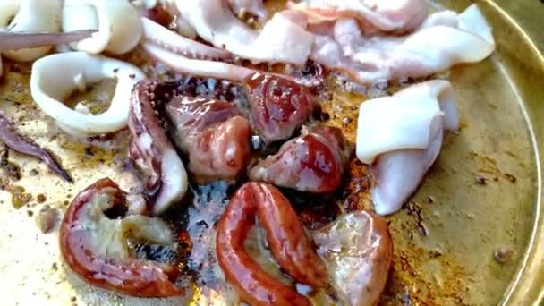 穆卡塔泰国泰式烤肉盘 — 图库视频影像