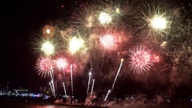 Pattaya Tayland-Mayıs, 24 2019 Uluslararası havai fişek gösterisi Festivali 2019