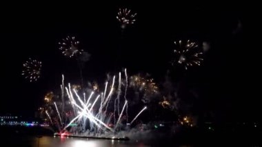 Pattaya Tayland-Mayıs, 24 2019 Uluslararası havai fişek gösterisi Festivali 2019
