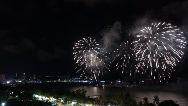 Pattaya Tailandia Mayo 2019 Festival Internacional Fuegos Artificiales 2019 — Vídeo de stock