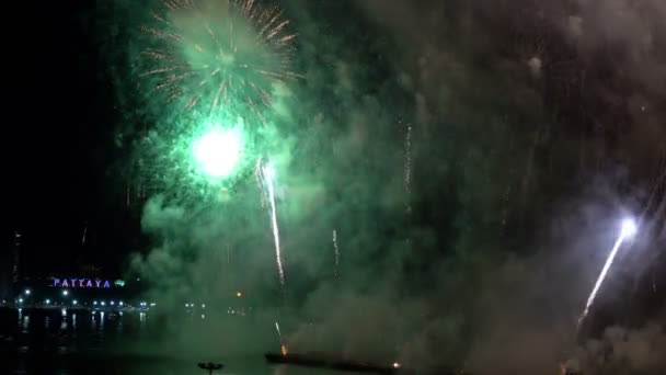 Pattaya Tailandia Mayo 2019 Festival Internacional Fuegos Artificiales 2019 — Vídeo de stock