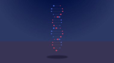 DNA dönen Loop arka plan 3d animasyon 4k