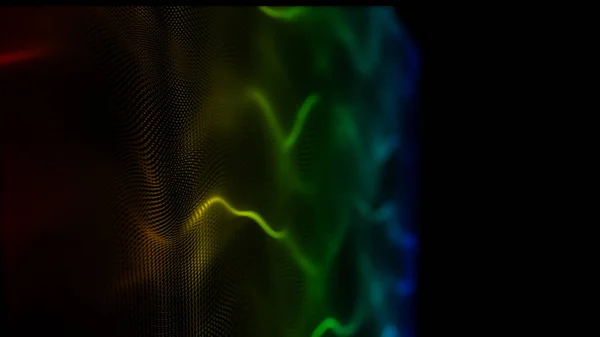 Популярный Абстрактный Фон Движения Digital Waving Surface Бесшовный Цикл Анимация — стоковое фото
