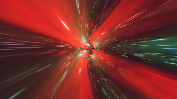 渦ハイパースペーストンネルワームホール時間と空間 ワープSf背景3Dアニメーション — ストック写真
