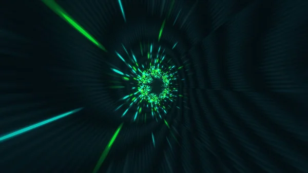 Vortice Tunnel Iperspaziale Wormhole Tempo Spazio Curvatura Fantascienza Sfondo Animazione — Foto Stock
