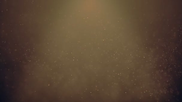 Популярный Абстрактный Фон Сияющие Частицы Золотой Пыли Звезды Искры Волновая — стоковое видео