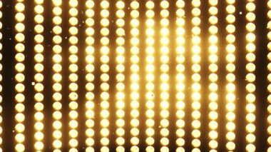 Büyük Duvar Işıkları ve düşen parlak altın konfeti parti için, moda, dans kulübü video promosyonlar, 3d animasyon 4k